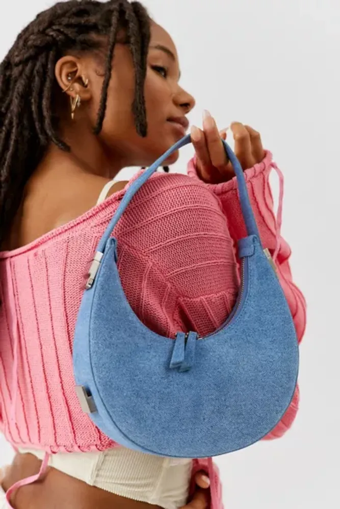 Urban Outfitters OSOI Toni Mini Denim Suede Shoulder Bag | Mall of