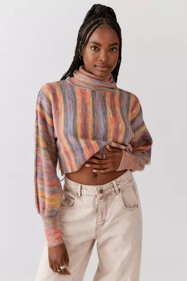 Urban outfitters balloon shop sleeve cropped sweater