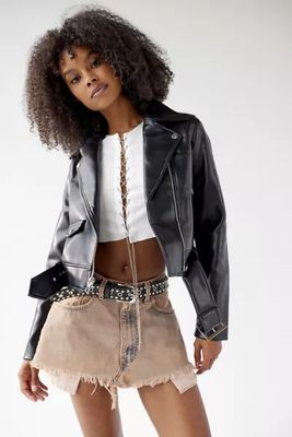 Urban Outfitters UO Cece Faux Leather Moto Jacket | Pacific City