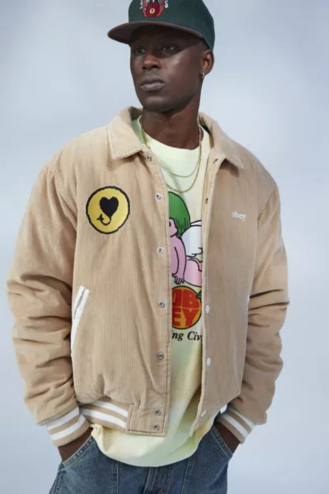 Urban Outfitters OBEY Unwound Corduroy Varsity Jacket | Mall of America®