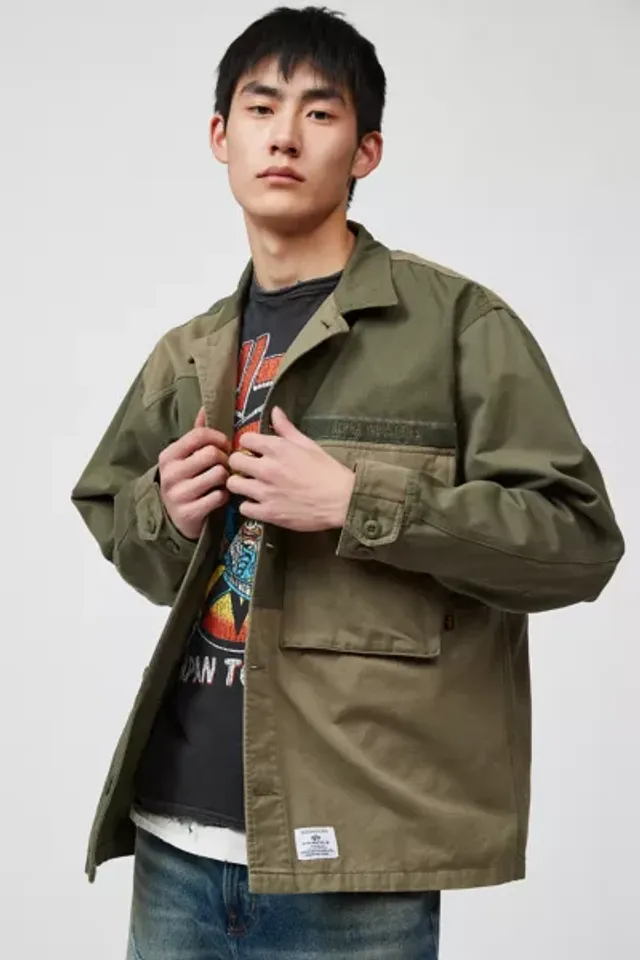 Alpha Industries Mixed Media Shirt Jacket | The Summit