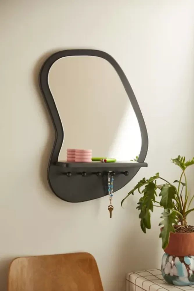 UO Home shops Circle Wall Mirror Shelf