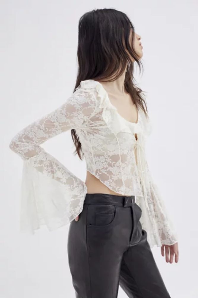 Urban Outfitters Uo Gossamer Sheer Lace Flyaway Top Mall Of America®