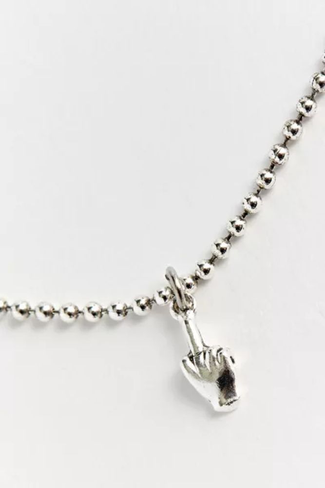 Urban Outfitters Ariel Neman Middle Finger Pendant Necklace | Mall of ...