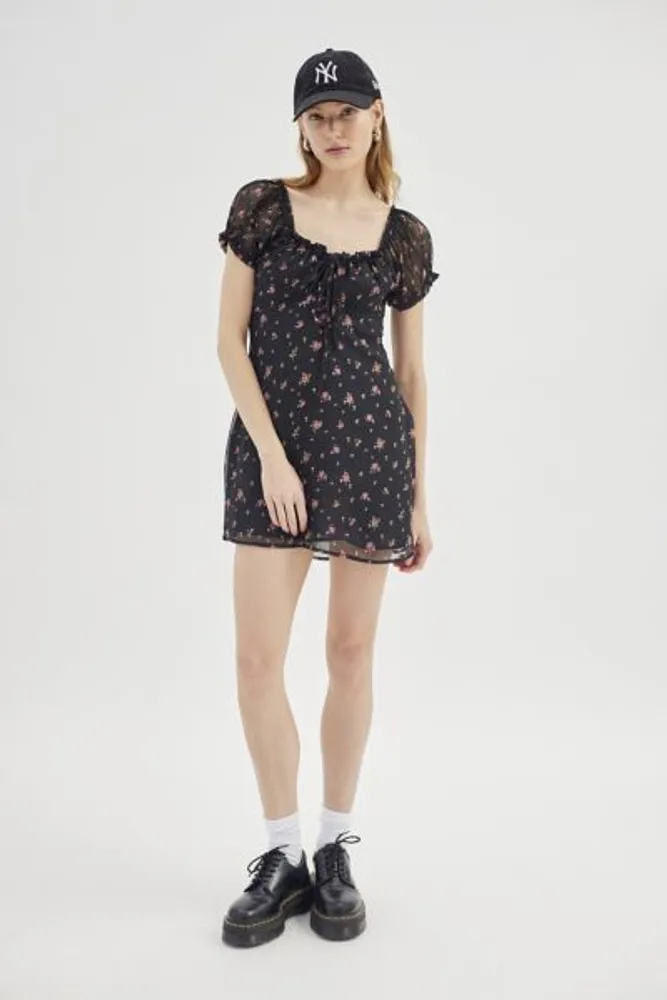 Uo cassia puff 2024 sleeve mini dress