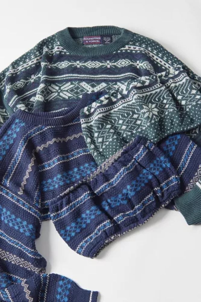 Urban renewal remade clearance fair isle cropped sweater