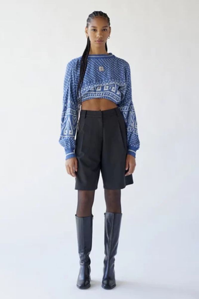 Urban renewal remade fair isle cropped sweater sale