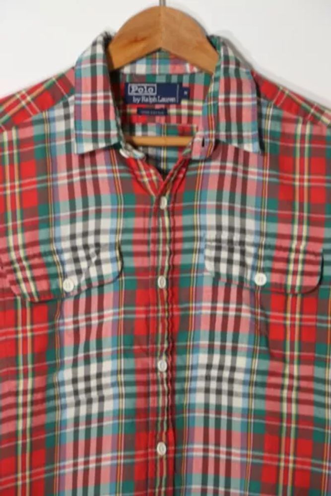 Urban Outfitters Vintage Polo Ralph Lauren Long Sleeve Plaid Two