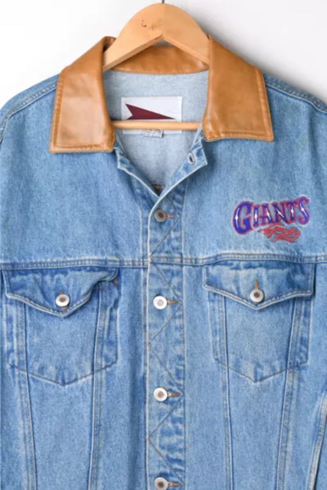 Vintage NY Giants shops Denim Jacket