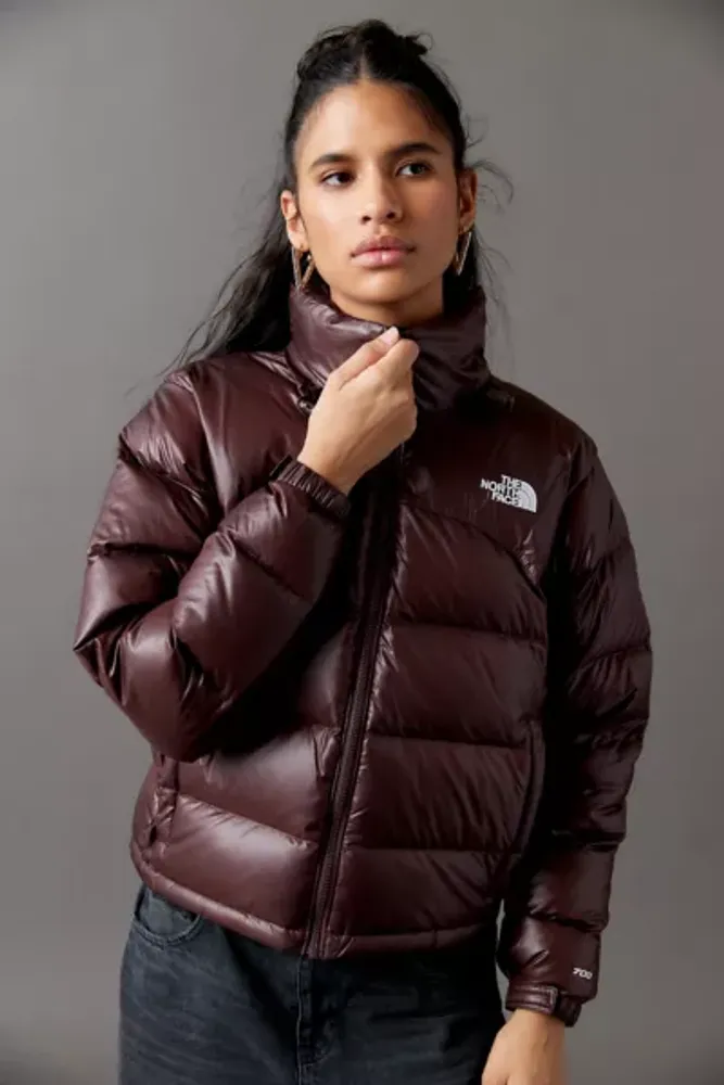 North face best sale burgundy puffer jacket