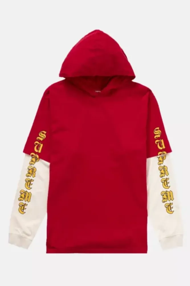 Urban Outfitters Supreme Layered Hooded L/S Top | The Summit