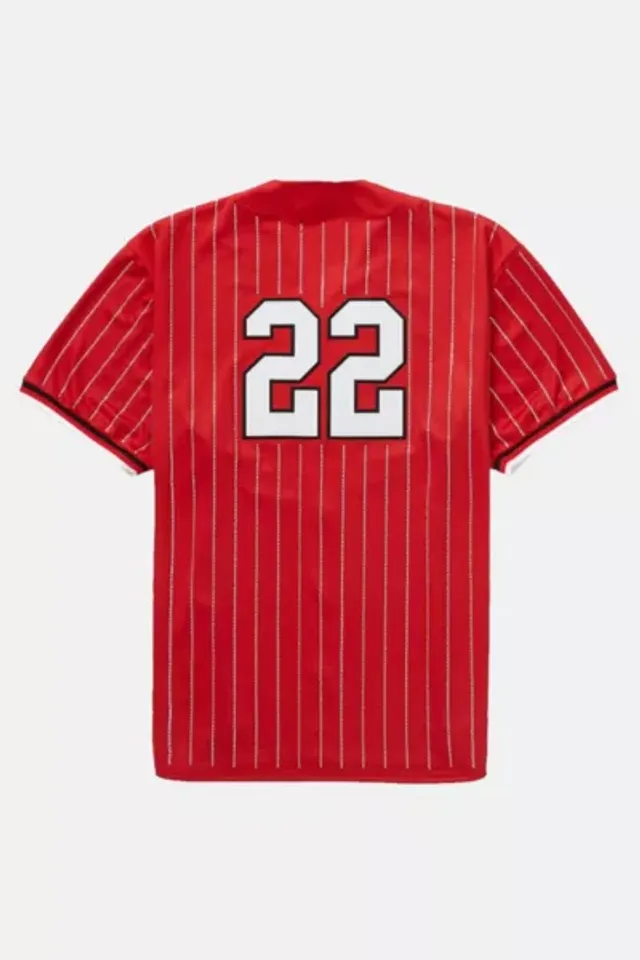 Urban Outfitters Supreme Rhinestone Stripe Baseball Jersey