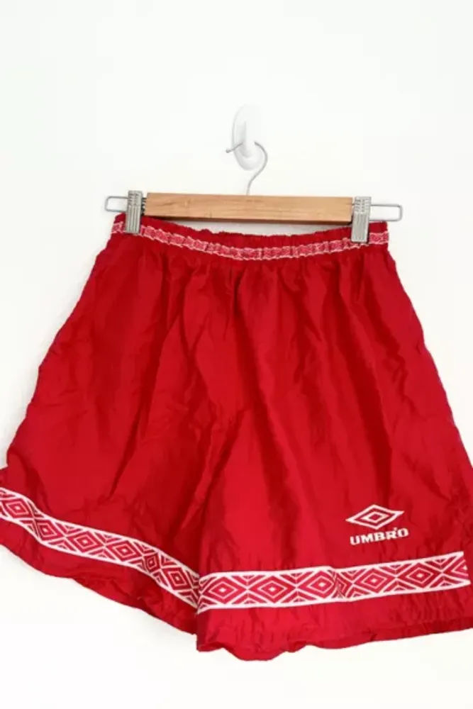 Red umbro hot sale shorts