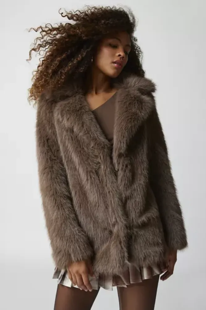 Fur coat urban outfitters sale