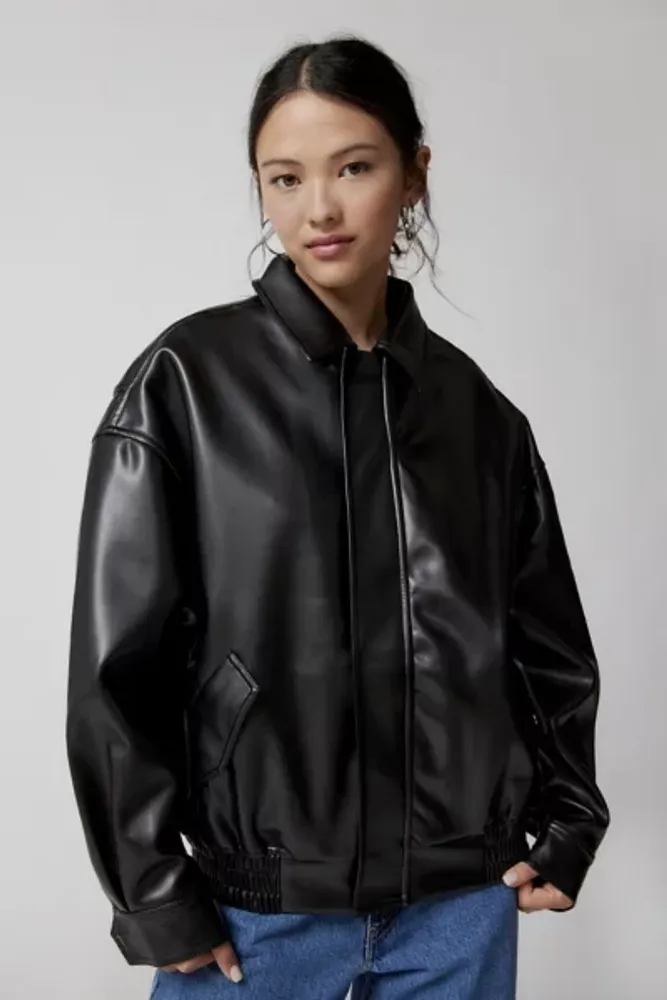 Urban Outfitters Lioness Kenny Faux Leather Bomber Jacket | Square One