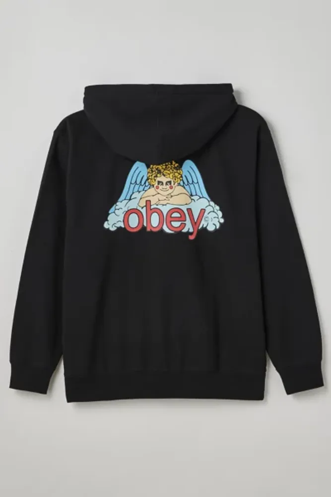 Urban Outfitters OBEY Heaven Angel Full Zip Hoodie Sweatshirt