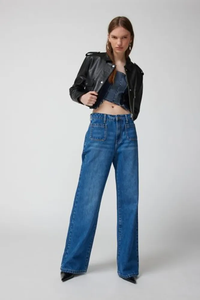 Guess wide leg on sale jeans