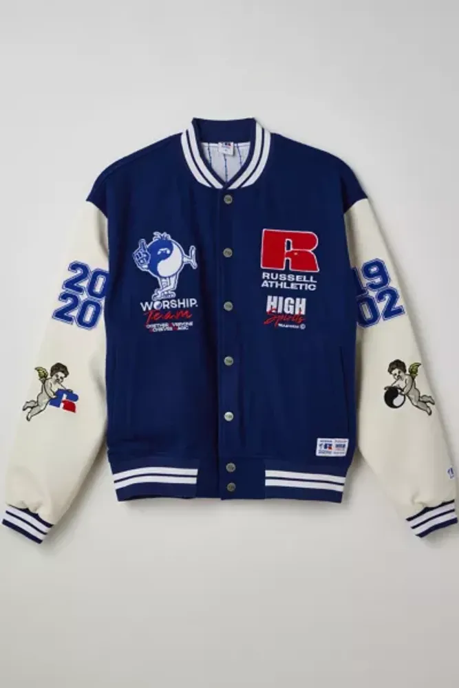 Urban Outfitter Reconstructed factory Varsity Jacket