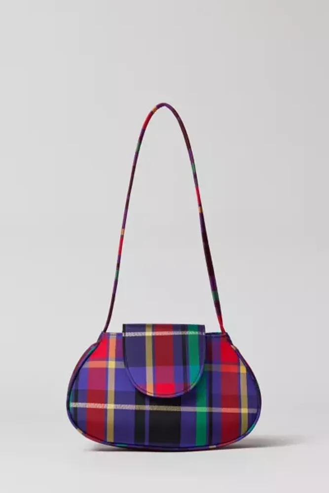 Plaid baguette online bag