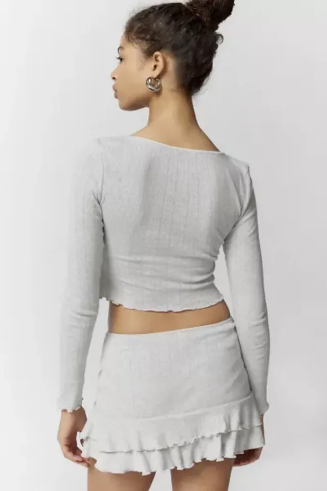 Urban Outfitters Motel Nimra Pointelle Shrug Top | Pacific City