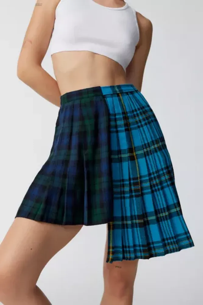 Blue plaid skirt outlet 5x7