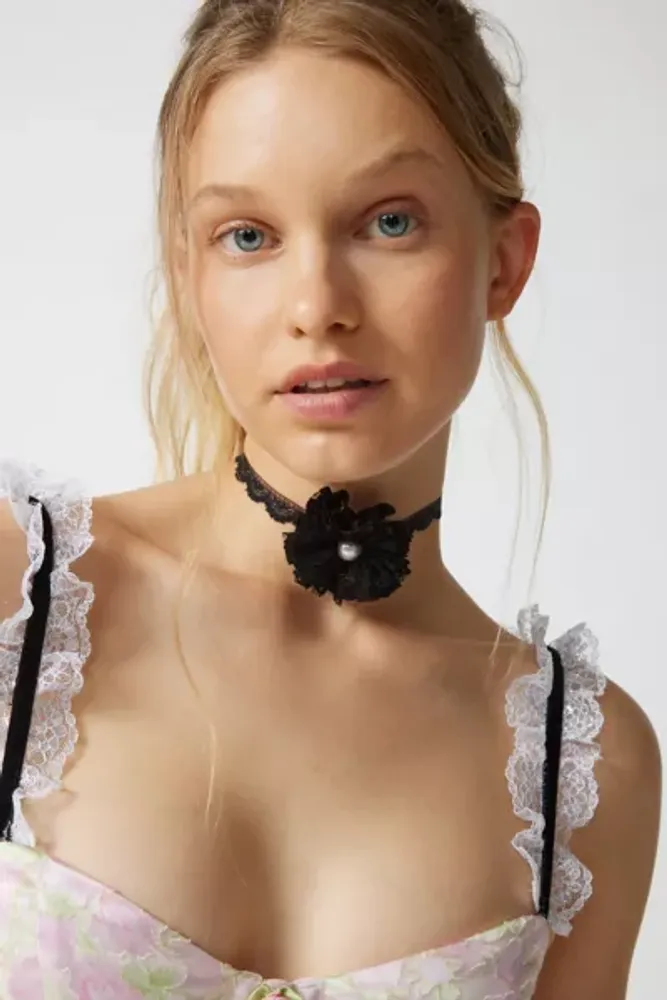 Lace tie deals up choker