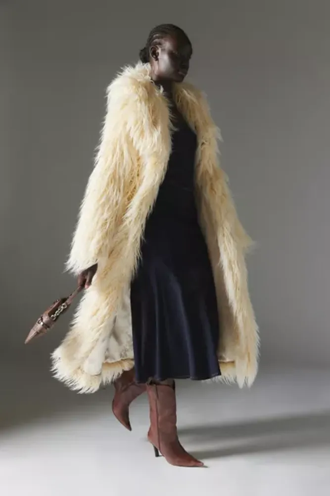 Naomi faux shop fur collar coat