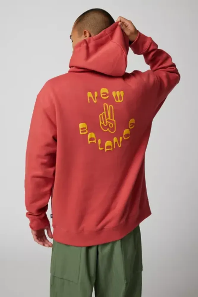 New balance red discount sweatshirt