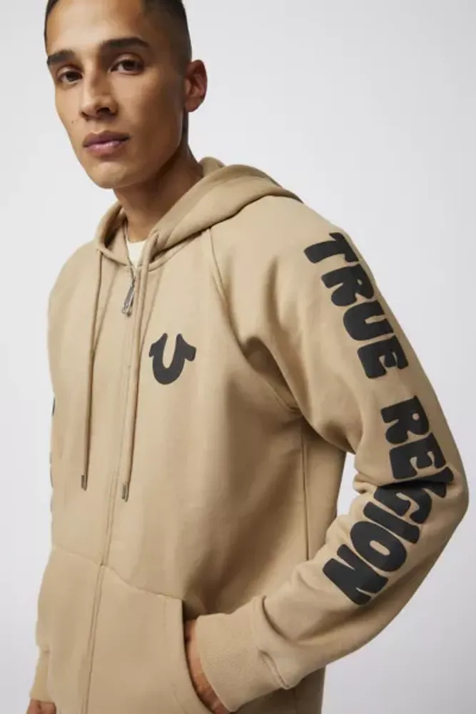 Brown true religion sales hoodie