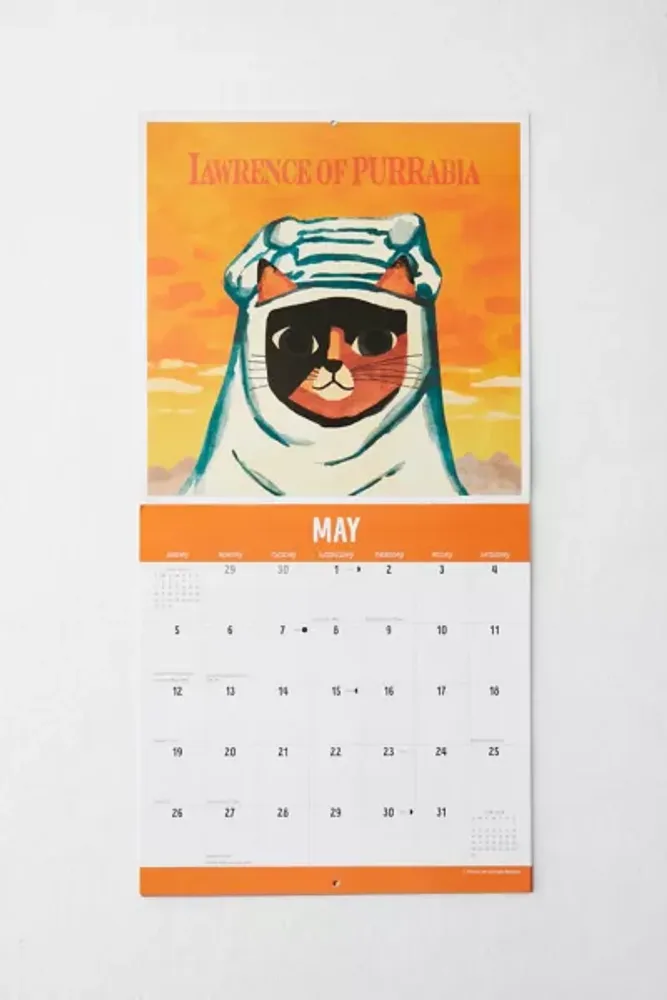 Urban Outfitters Mewvie Cats 2024 Wall Calendar Square One