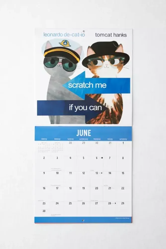 Urban Outfitters Mewvie Cats 2024 Wall Calendar Square One