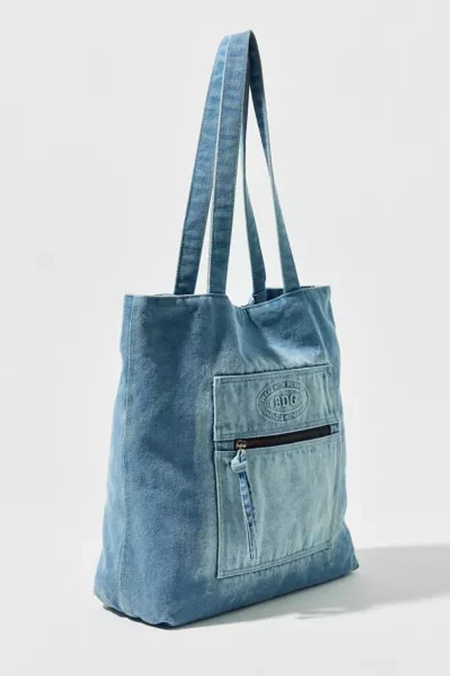 エコバッグ THE MUSEUM VISITOR BNG PRINTED WASHED DENIM TOTE BAG LIGHT B BNG PRINTED WASHED DENIM TOTE BAG (LIGHT BLUE) : THE MUSEUM