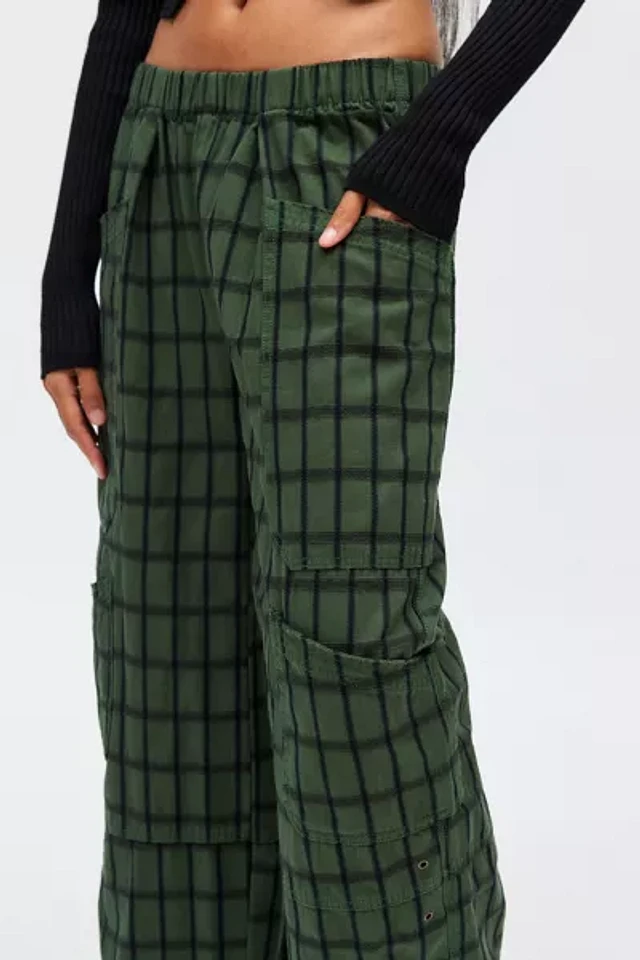 BDG Charlie Gingham Low-Rise Wide-Leg Pant at Mall of