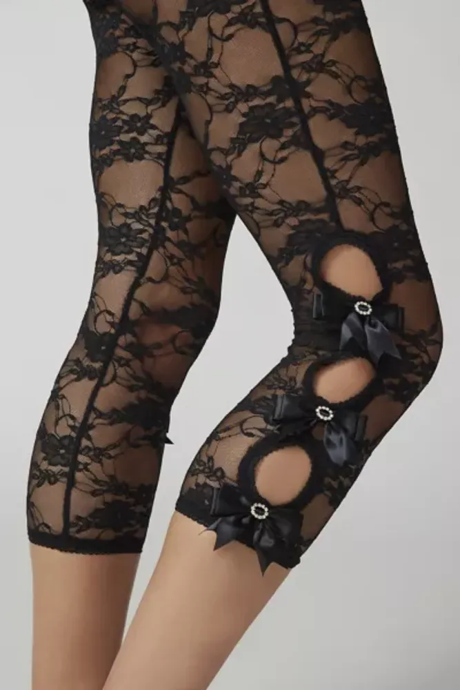 Lace on sale capri leggings