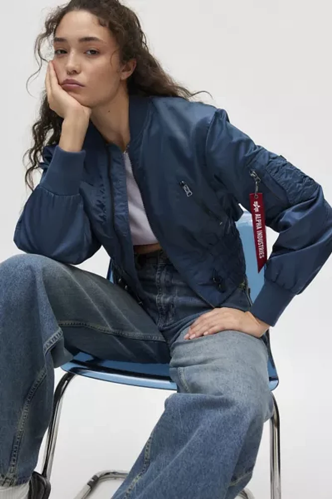 Alpha industries cropped bomber best sale