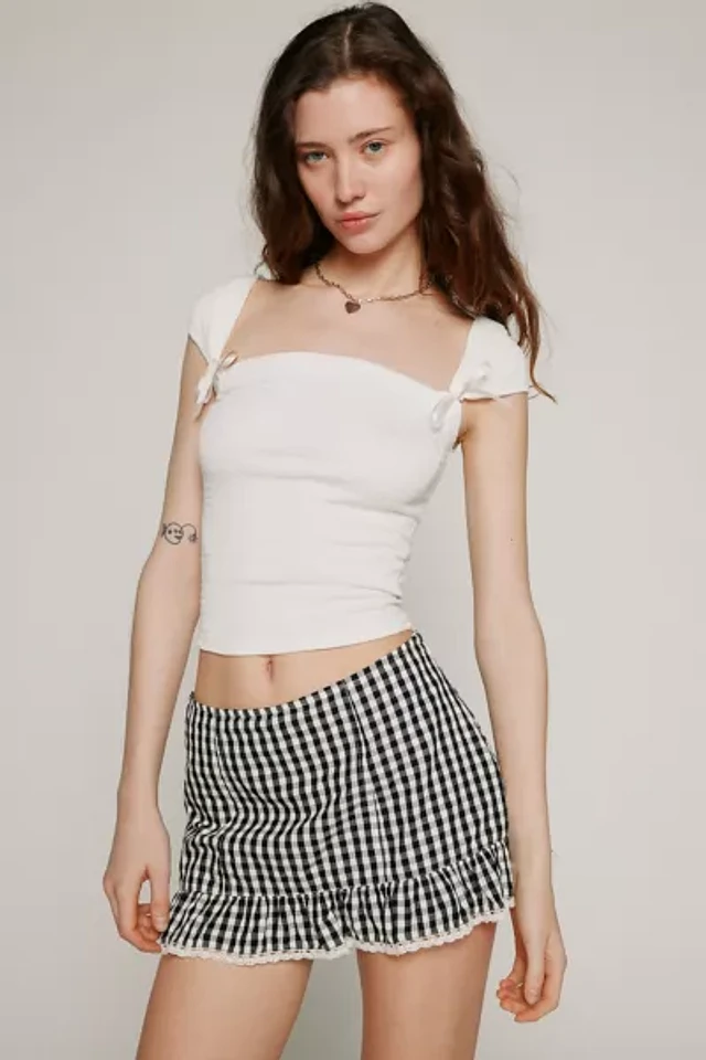 Kimchi Blue Brigitte Smocked Cropped Top | The Summit