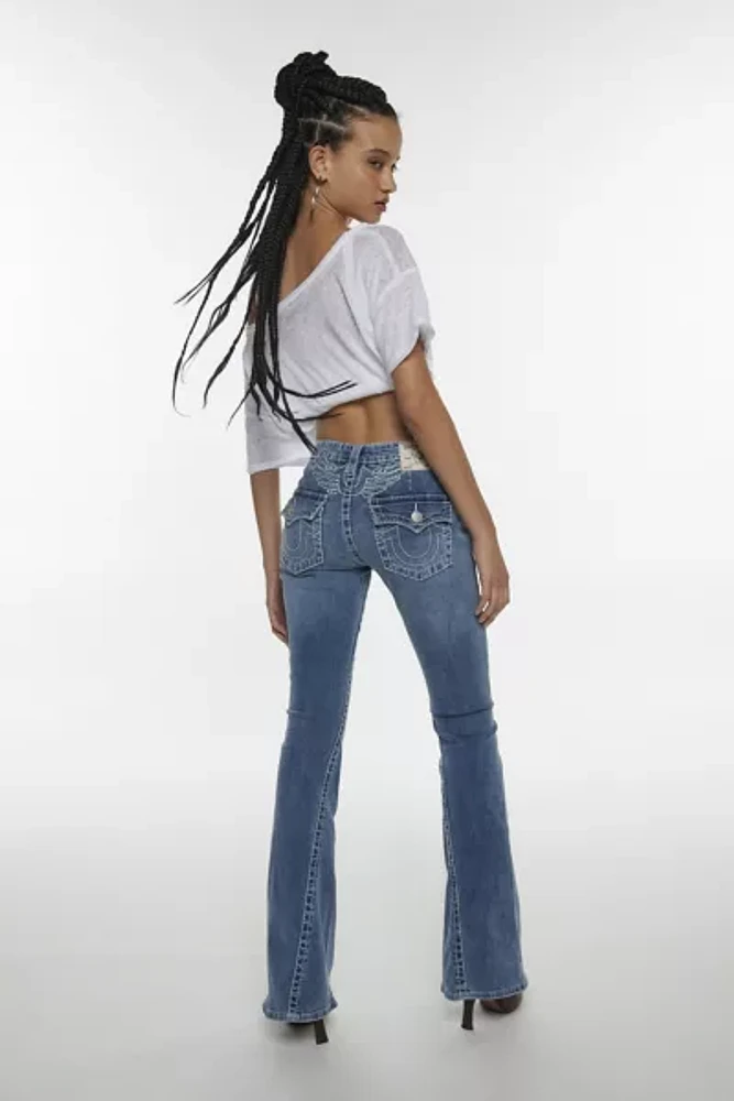 True Religion Big T Horseshoe Wing Flare Jean | Square One True Religion Big T Horseshoe Wing Flare Jean | Square One