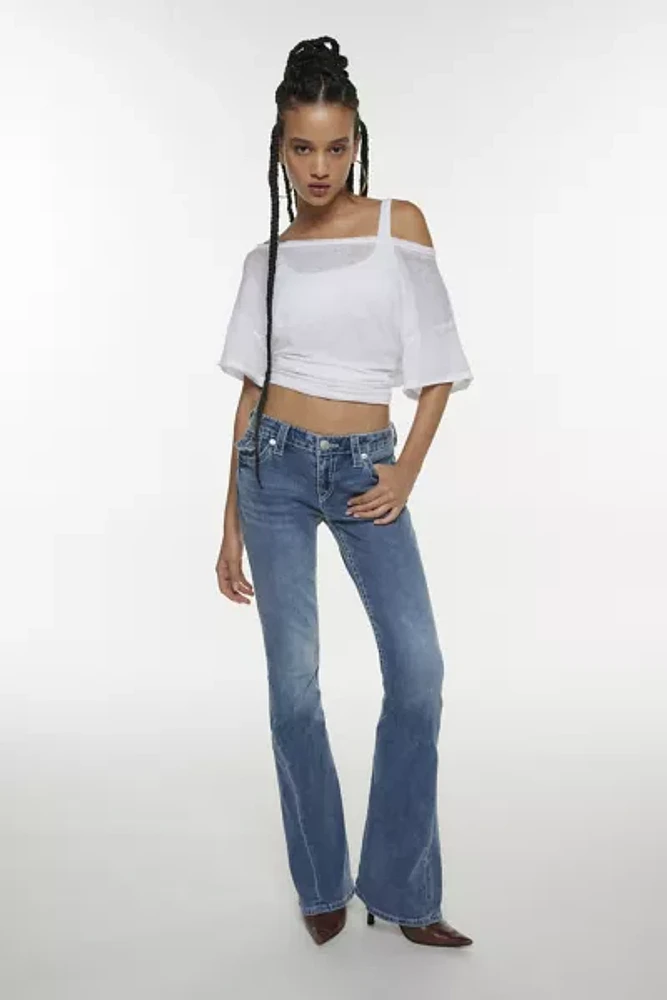 True Religion Big T Horseshoe Wing Flare Jean | Square One True Religion Big T Horseshoe Wing Flare Jean | Square One