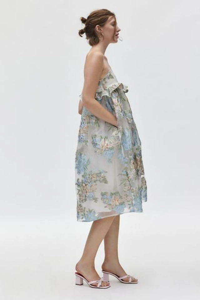 Sister Jane Barn Flower Jacquard Midi Dress | The Summit