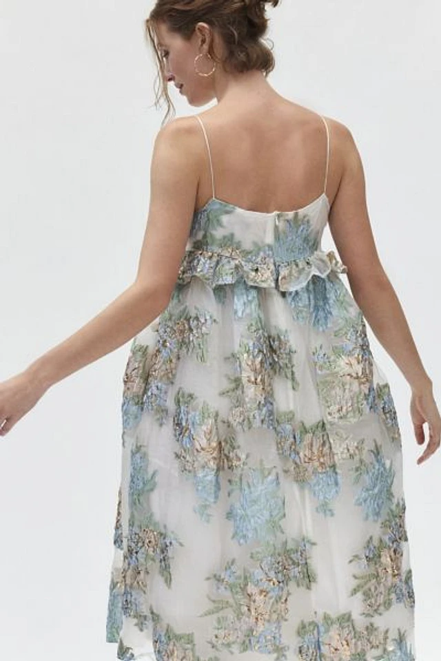 Sister Jane Barn Flower Jacquard Midi Dress | The Summit