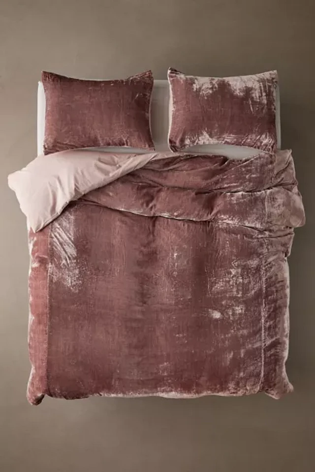 Urban Outfitters Velvet Rose Full/Queen Duvet & Sham newest set