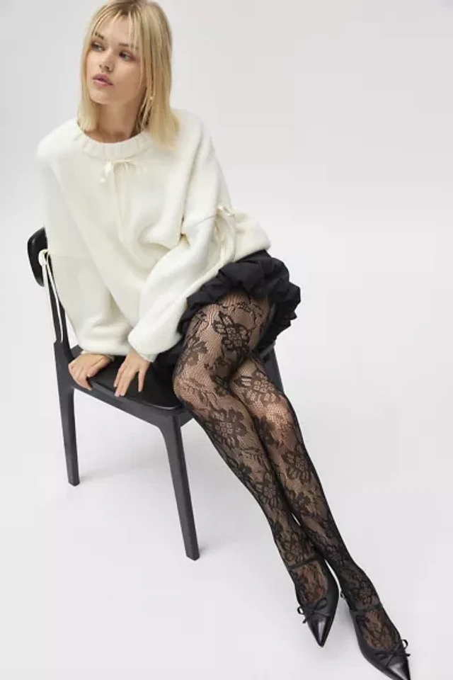 High Heel Jungle On The Edge Lace Tights | Pacific City