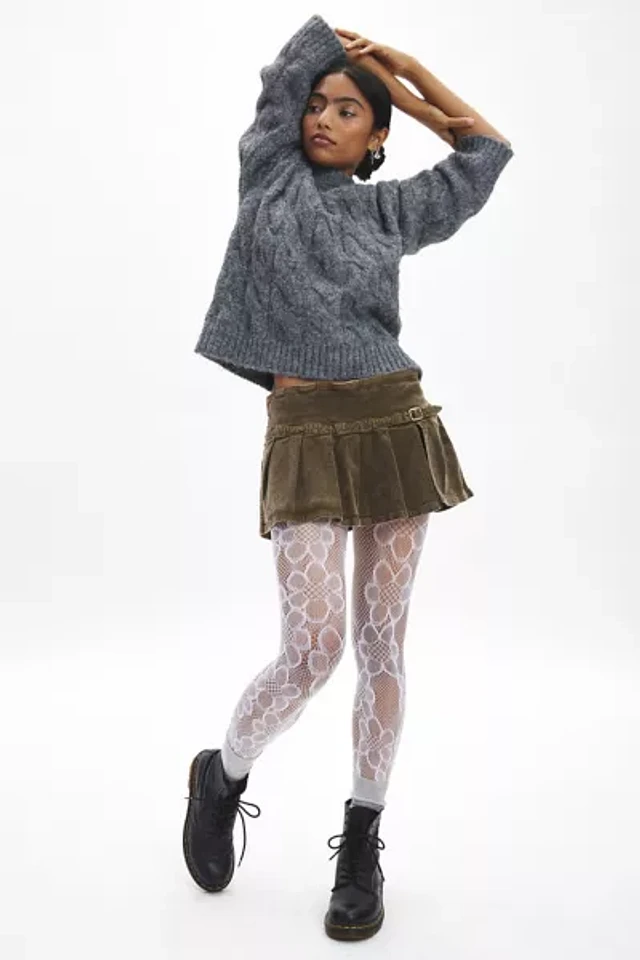 ボトムスその他 TheOpen Product FLORAL LACE LEGGINGS 4BFT233 Urban Outfitters Floral Lace Tights | Pacific City