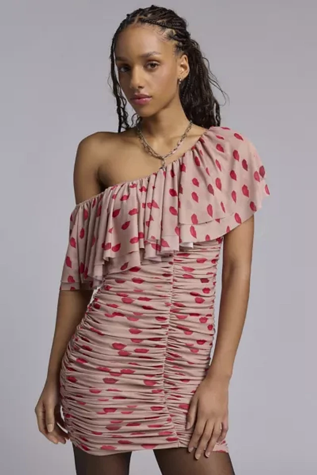 Express Formal,Cocktail & Party One Shoulder Ruched Rosette