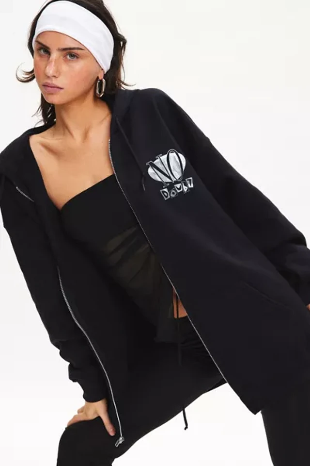Urban Outfitters Angel 333 Graphic Zip-Up Hoodie Sweatshirt