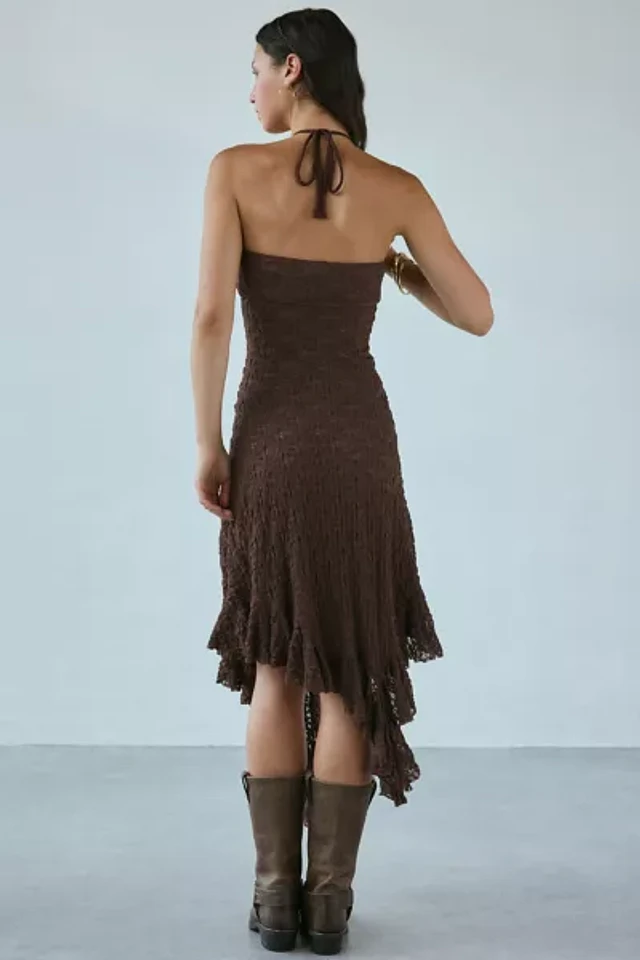 Anthropologie ★ Liv Foster Elara Asymmetrical Midi Dress Liv Foster Elara Asymmetric Embroidered Lace Midi Dress