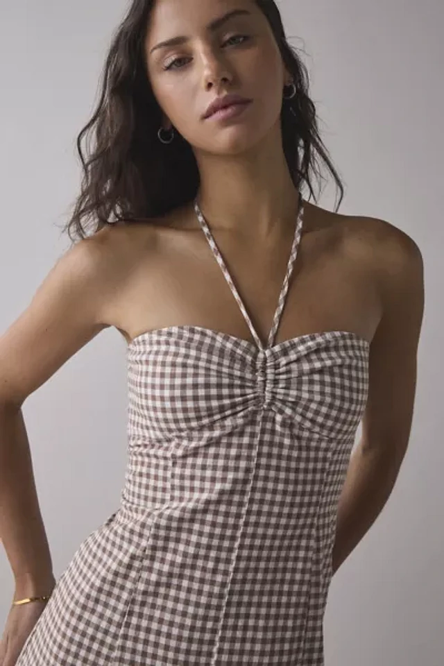 Kimchi Blue Cate Y-Neck Halter Mini Dress | The Summit