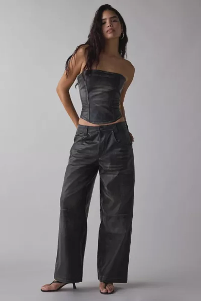 Jaded London Ash Faux Leather Corset Top | Square One