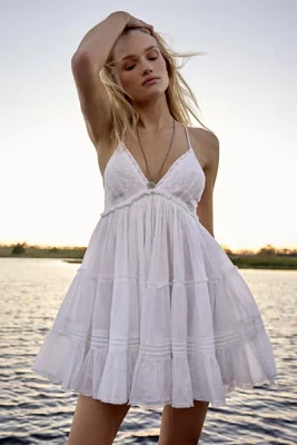 Kimchi Blue Heidi Smocked Tiered Ruffle Babydoll Tank Top | The Summit