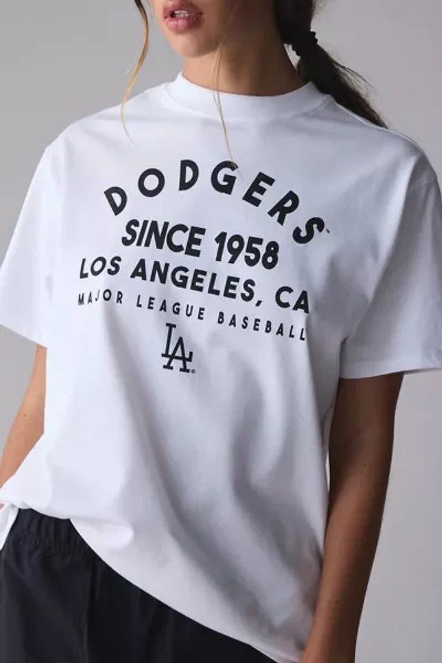 Mitchell & Ness x MLB LA Dodgers White T-Shirt | Connecticut